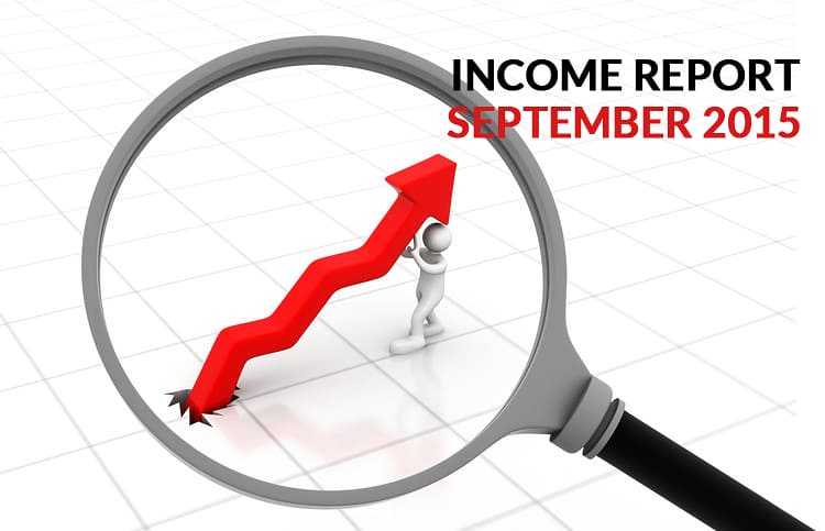 My First Monthly Income Report: September 2015