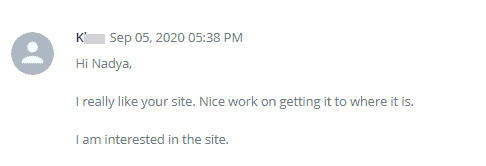 Positive comments about the site